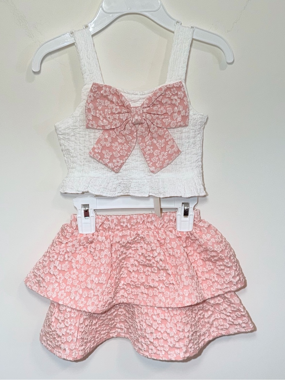 *NEW* Baby Girl Sleeveless Tank Top With Bowknot And Tulle Skirt, Size: 6-9M